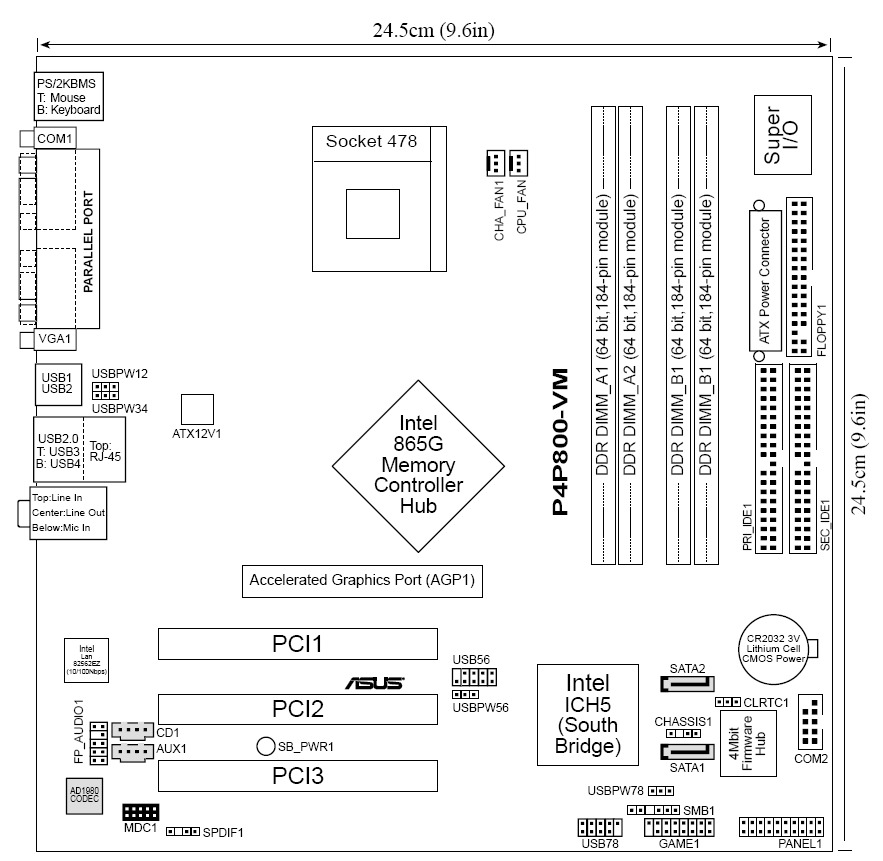 Configure a PC with Asus P4P800VM