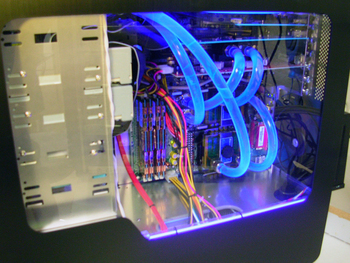 Configure a PC with Case Mod Package Blue UV Cabling w UV Lights