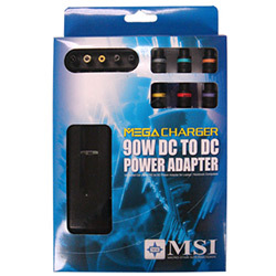 MSI Mega Charger Universal Car Adapter for Notebooks, 90W, DC to DC Main Picture