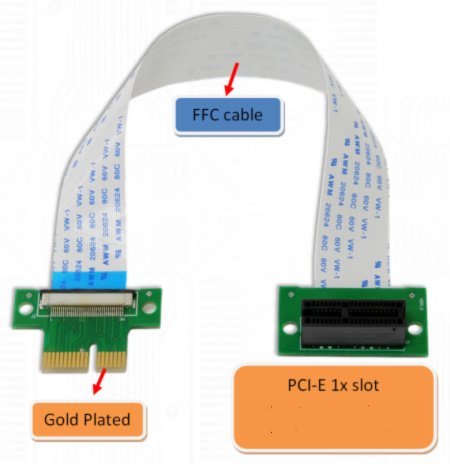 PCI-E 1X Extender with High Speed FFC Flexible Cables Main Picture