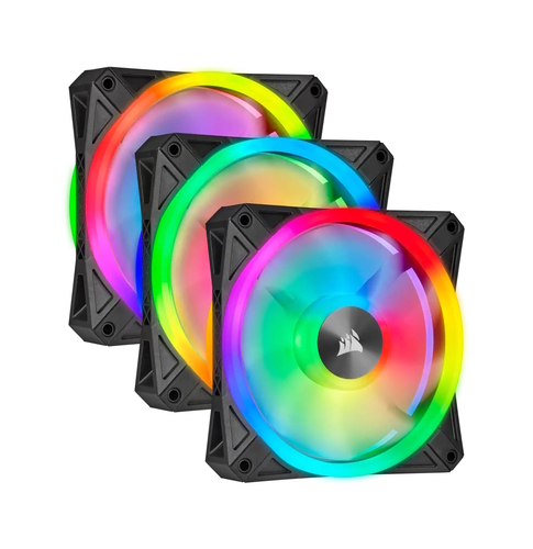 Corsair iCUE QL120 RGB 120mm PWM Triple Fan Kit with Lighting Node CORE Main Picture