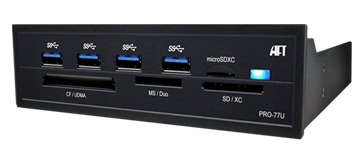 Atech PRO-77U USB 3.0 Internal Card Reader / 4-Port Hub Main Picture