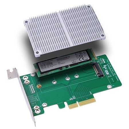 M.2 to PCI-E x4 SSD adapter w/ heatsink Main Picture