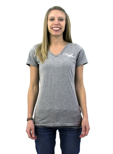 Puget Womens Grey V-Neck T-Shirt (medium) Main Picture