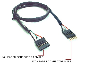 FrontX USB Cable 2ft - 1x5 F to 1x5 M Main Picture